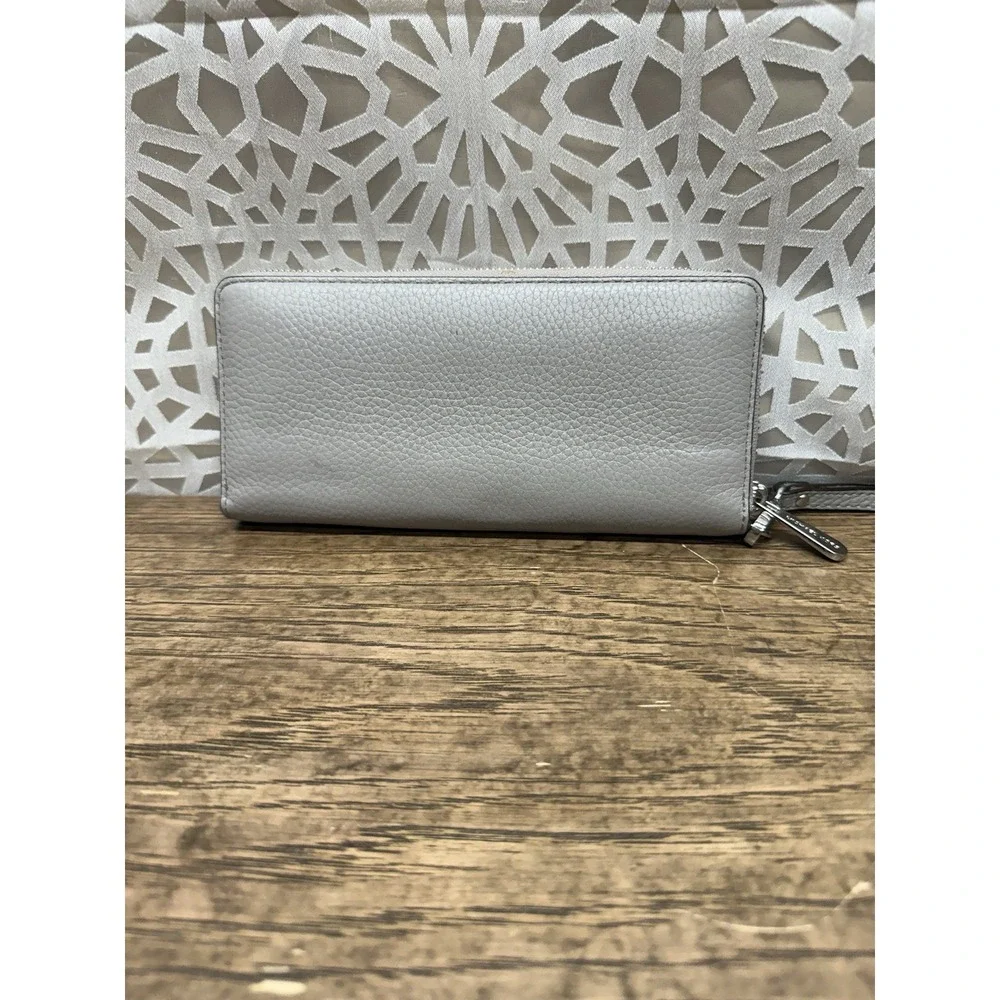 Michael Kors‎ Jet Set Travel Continental Luggage Gray Leather Wristlet/Wallet
